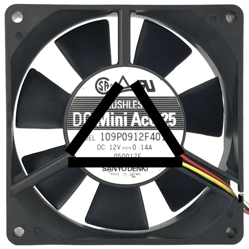 Sanyo 109P0912F401 12V 0.14A 9025 Brushless Cooling Fan