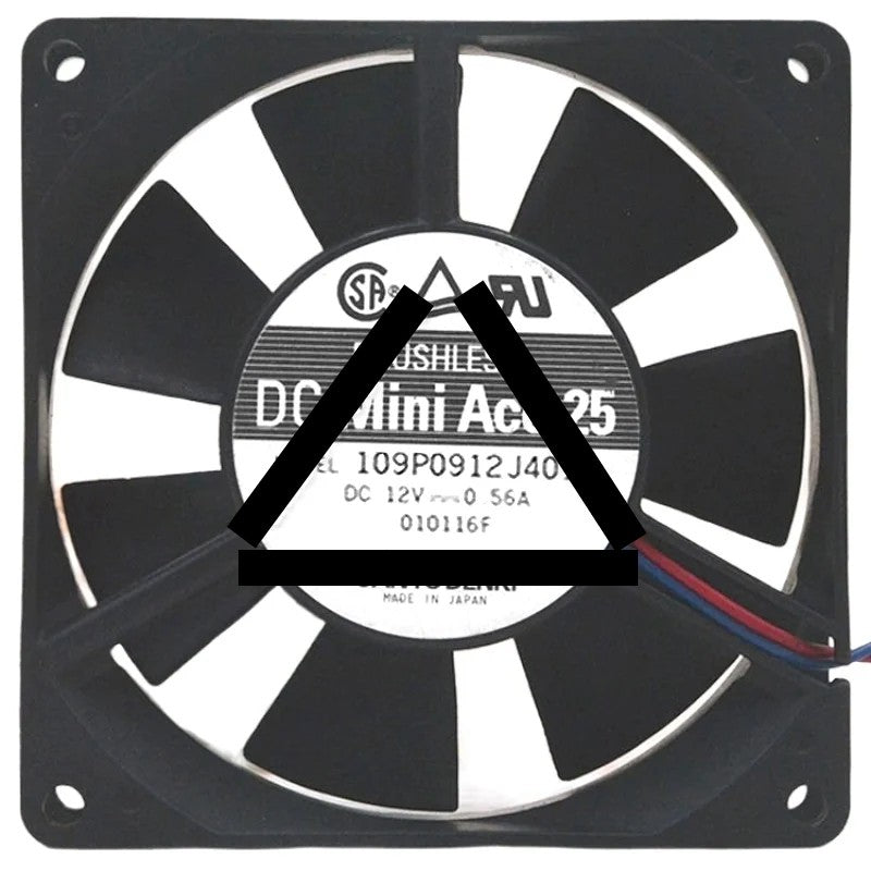 Sanyo 109P0912J4011 12V 0.56A DC Brushless 2 Wires Axial Cooling Fan