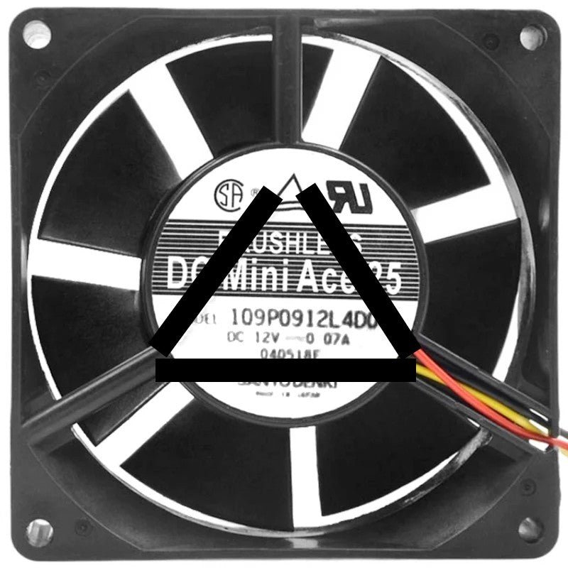 Sanyo 109P0912L4D04 12V 0.07A DC Brushless 3 Wires Axial Cooling Fan