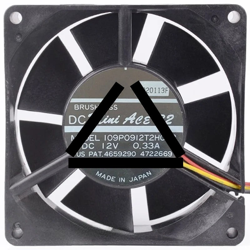 Sanyo 109P0912T2H032 12V 0.33A DC Brushless 3 Wires Axial Cooling Fan