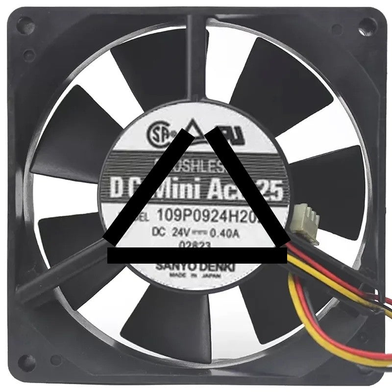 Sanyo 109P0924H202 DC 24V 0.40A 3 Wires Axial Cooling Fan