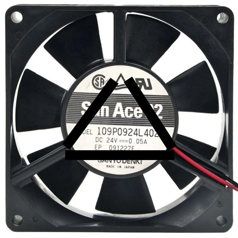 Sanyo 109P0924L402 24V 0.05A 2 Wires Axial Cooling Fan