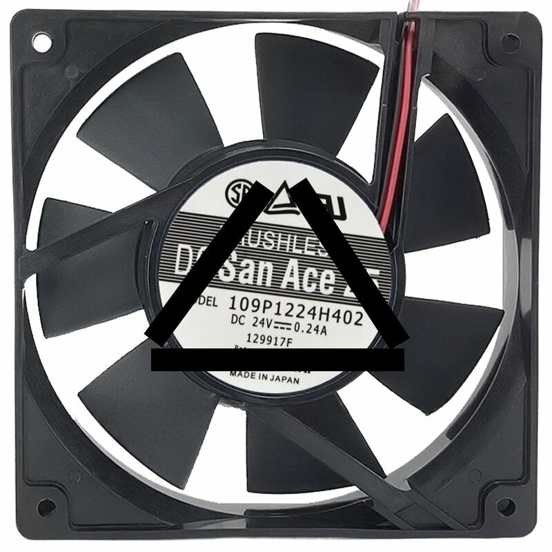 Sanyo 109P1224H402 DC 24V 0.24A 2 Wires Axial Cooling Fan