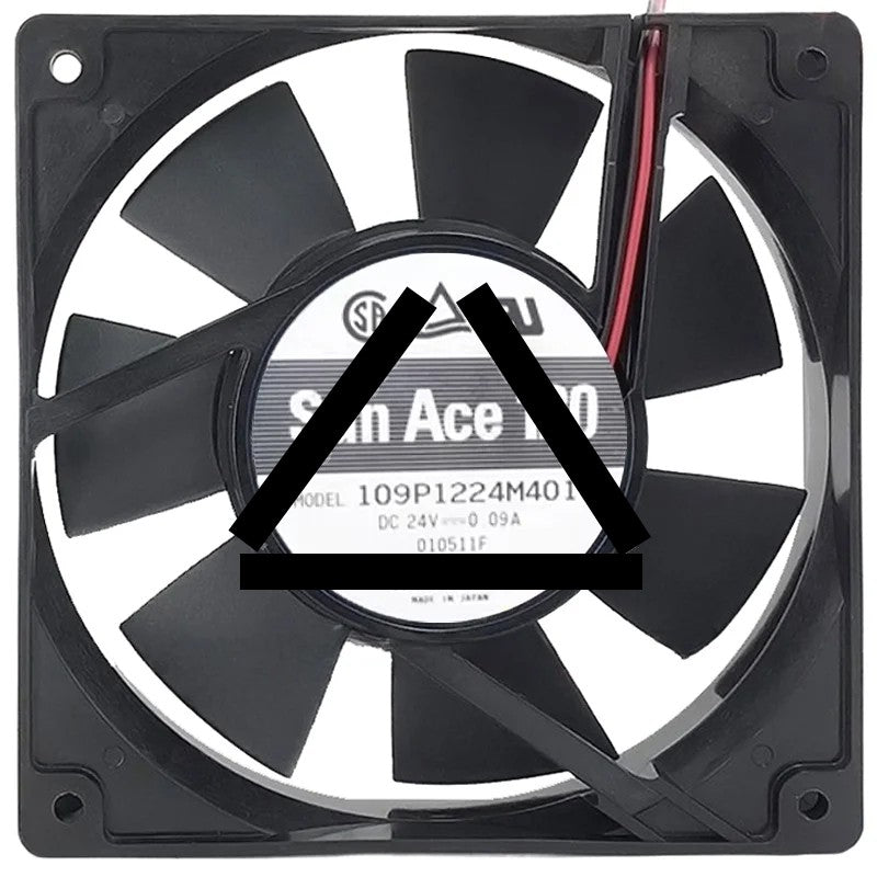 Sanyo 109P1224M401 24V 0.09A 2 / 3 Wires Axial Fan