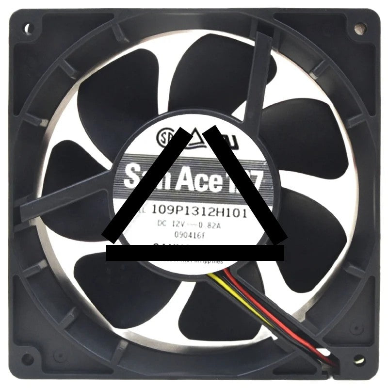 Sanyo 109P1312H101 DC 12V 0.82A 3 / 4 Wires Axial Cooling Fan