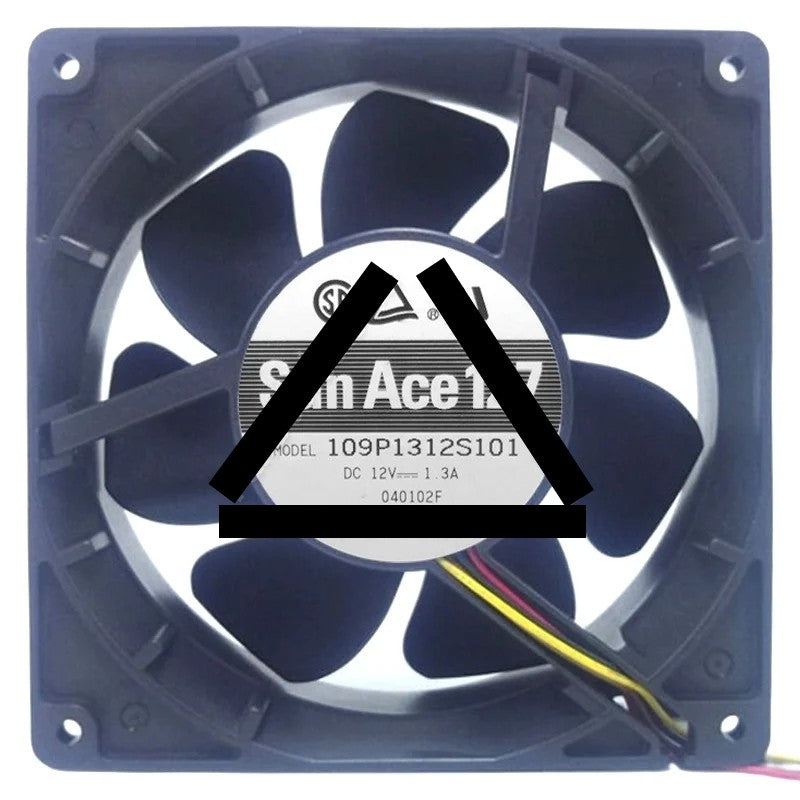 Sanyo 109P1312S101 DC 12V 1.3A 3 Wires Axial Cooling Fan