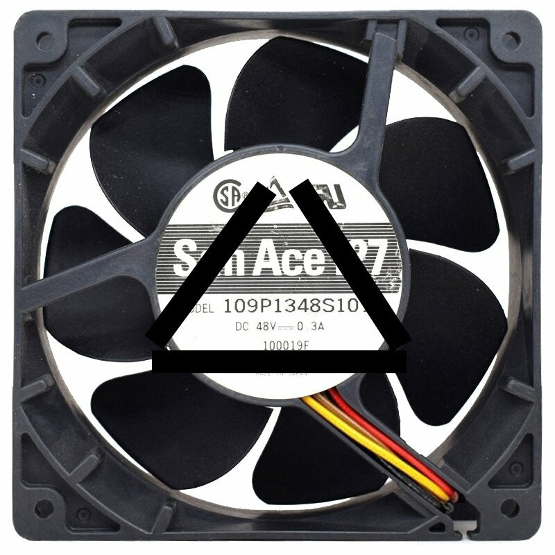 Sanyo 109P1348S101 48V 0.3A 3 Wires Axial Fan