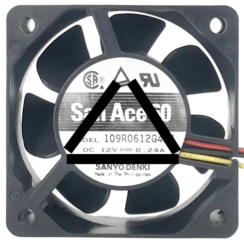 Sanyo 109R0612G424 DC 12V 0.24A 3 Wires Axial Cooling Fan