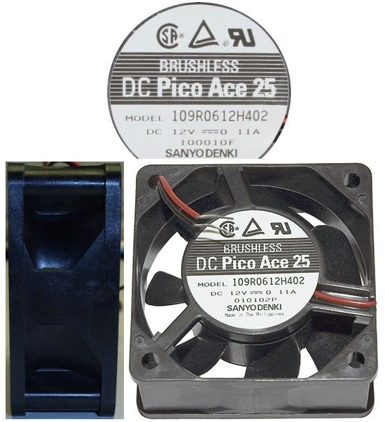Sanyo 109R0612H402 DC12V 2wire Ball Bearing fan