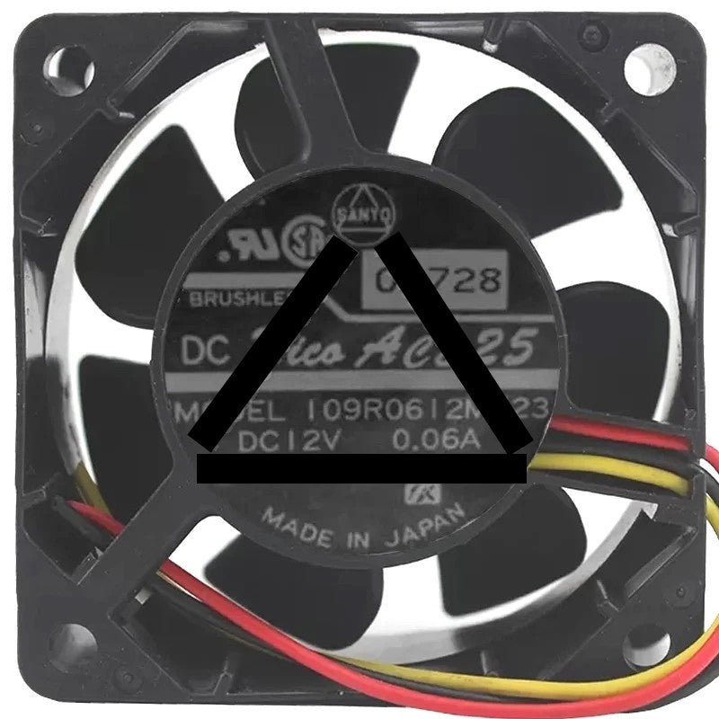 Sanyo 109R0612M423 DC 12V 0.06A 3 Wires Axial Cooling Fan