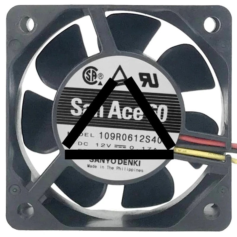 Sanyo 109R0612S401 DC 12V 0.17A 3 Wires Axial Cooling Fan