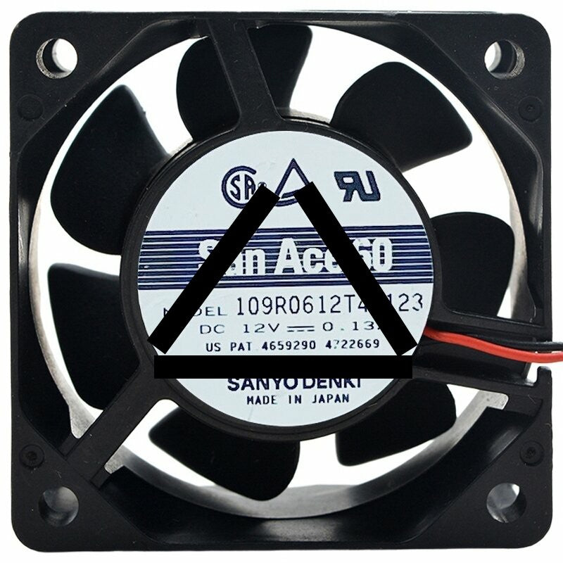 Sanyo 109R0612T4H123 12V 0.13A 2 Wires Axial Fan