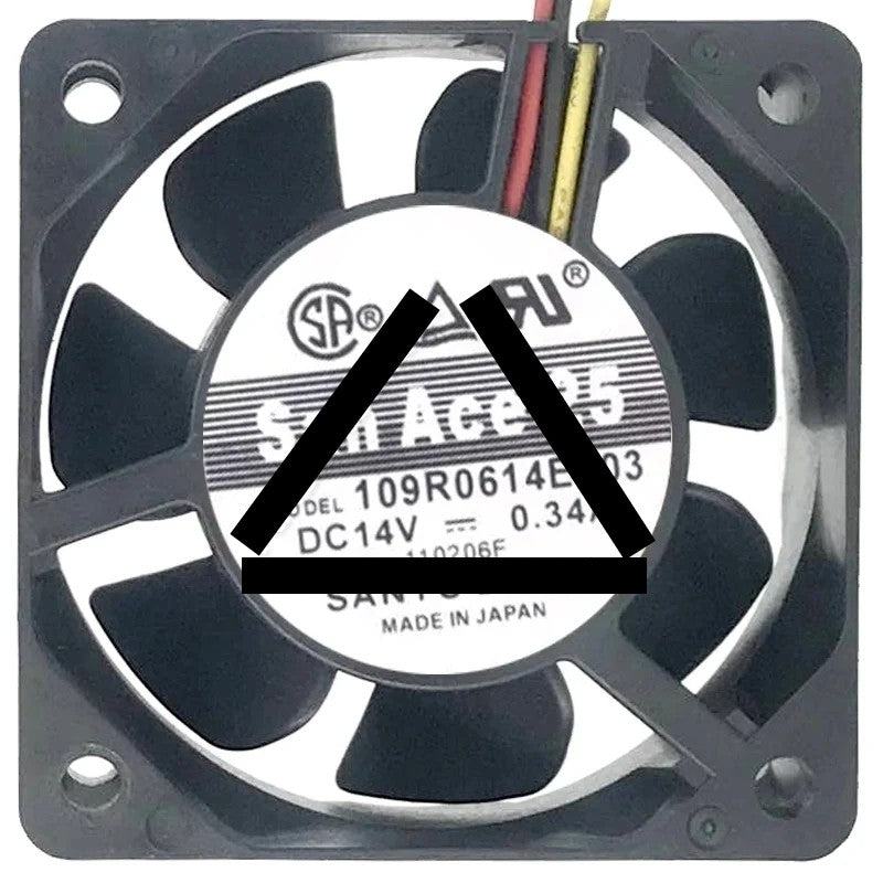 Sanyo 109R0614E403 DC 14V 0.34A 3 Wires Axial Cooling Fan