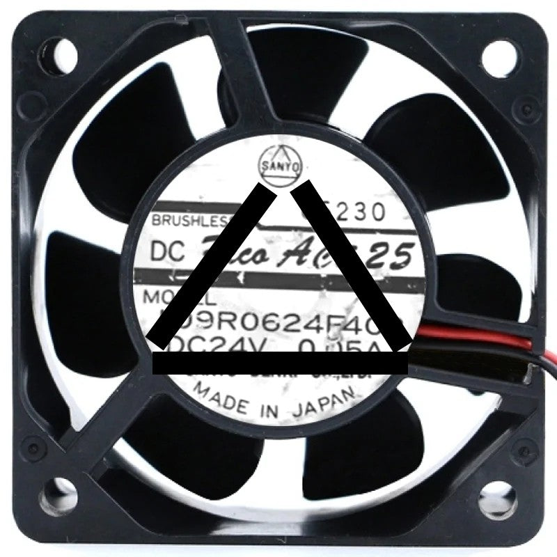 Sanyo 109R0624F403 24V 0.05A 2 Wires Axial Cooling Fan