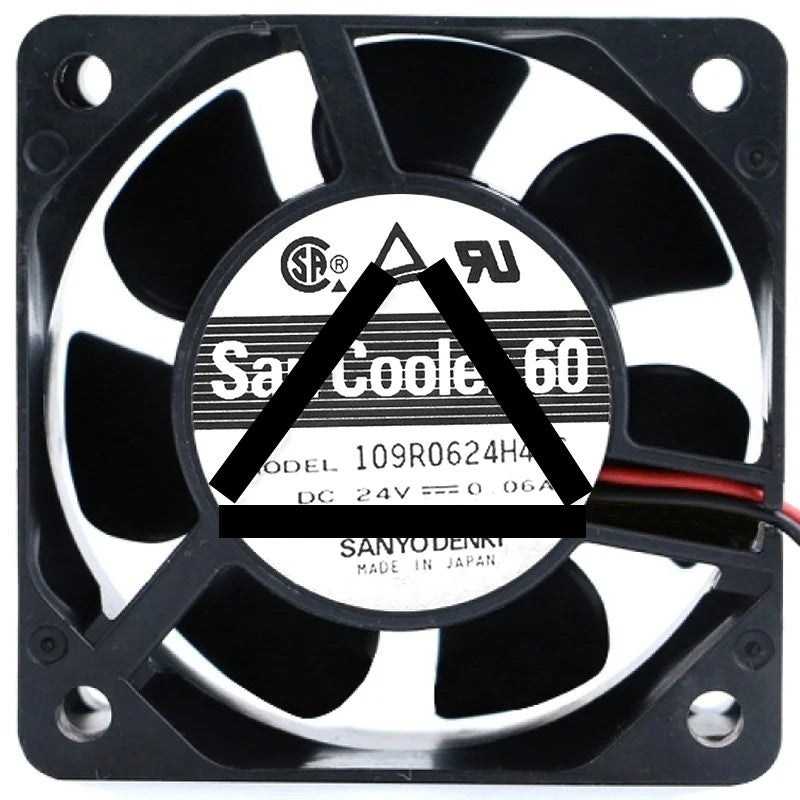 Sanyo 109R0624H436 DC 24V 0.06A 2 Wires Axial Cooling Fan