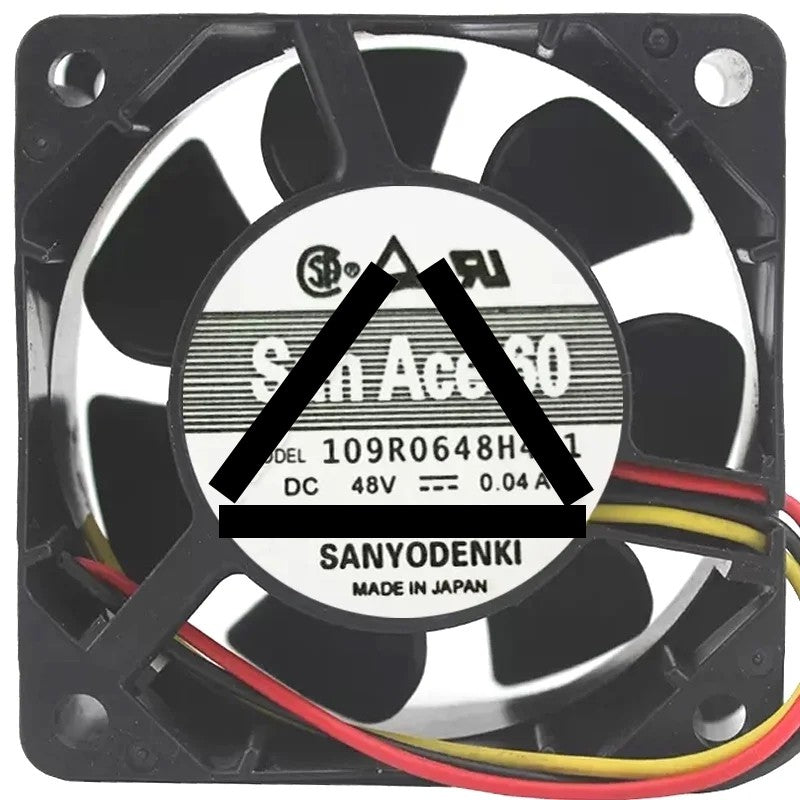 Sanyo 109R0648H401 DC 48V 0.04A 3 Wires Axial Cooling Fan