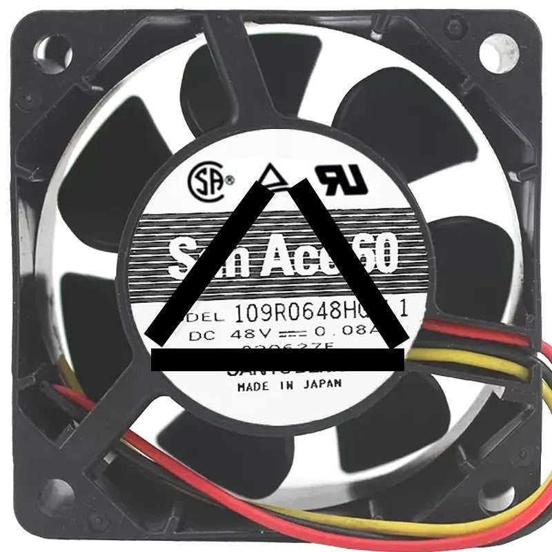 Sanyo 109R0648HG4L1 DC 48V 0.08A 3 Wires Axial Cooling Fan