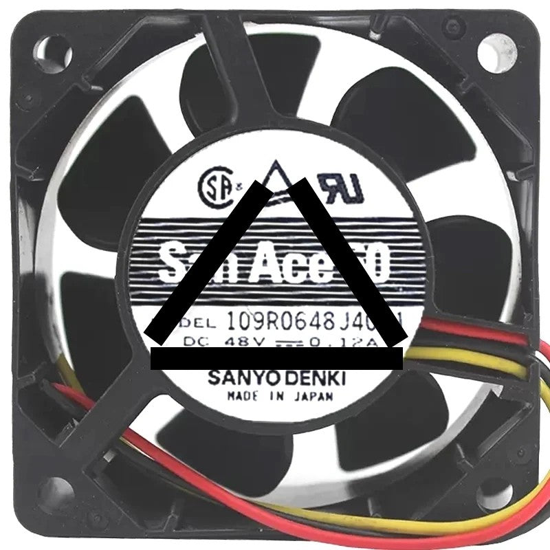 Sanyo 109R0648J4031 DC 48V 0.12A 3 Wires Axial Cooling Fan