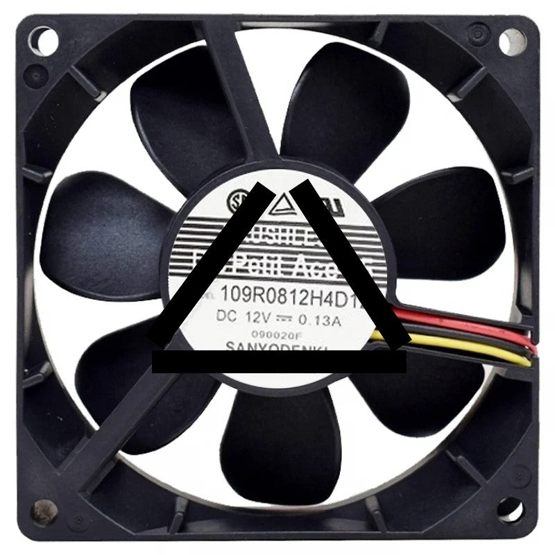 Sanyo 109R0812H4D12 12V 0.13A DC Brushless 3 Wires Axial Cooling Fan