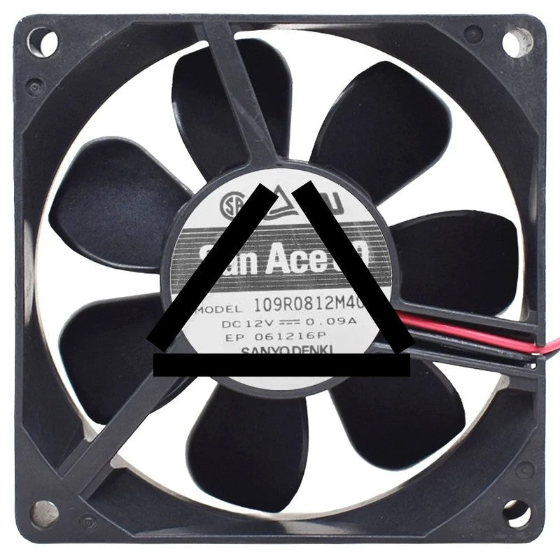 Sanyo 109R0812M402 DC 12V 0.09A 2 Wires Axial Cooling Fan