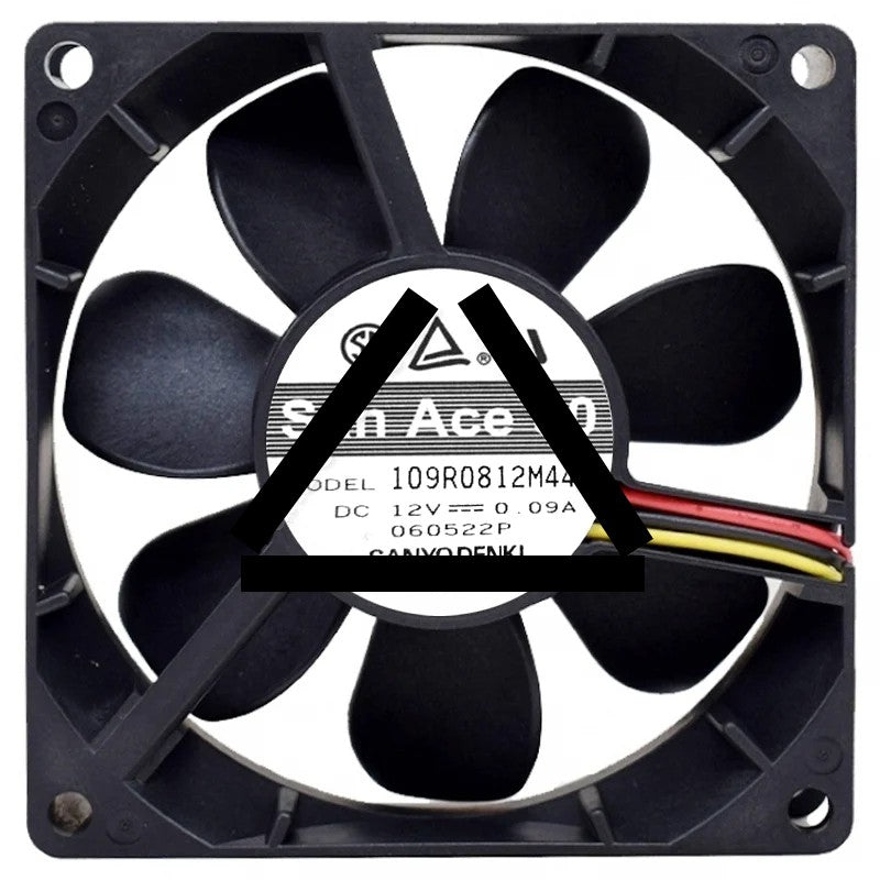 Sanyo 109R0812M441 DC 12V 0.09A 3 Wires Axial Cooling Fan