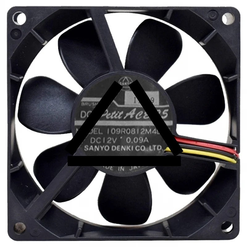 Sanyo 109R0812M4D05 12V 0.09A DC Brushless 3 Wires Axial Cooling Fan