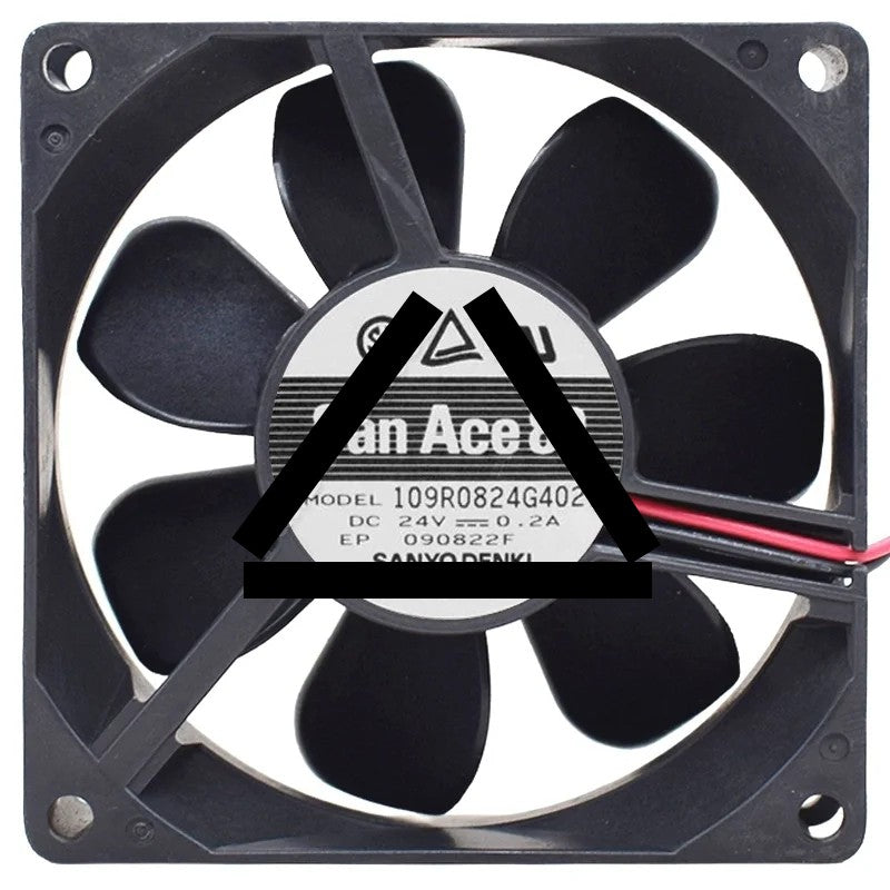 Sanyo 109R0824G4021 DC 24V 0.2A 2 Wires Axial Cooling Fan