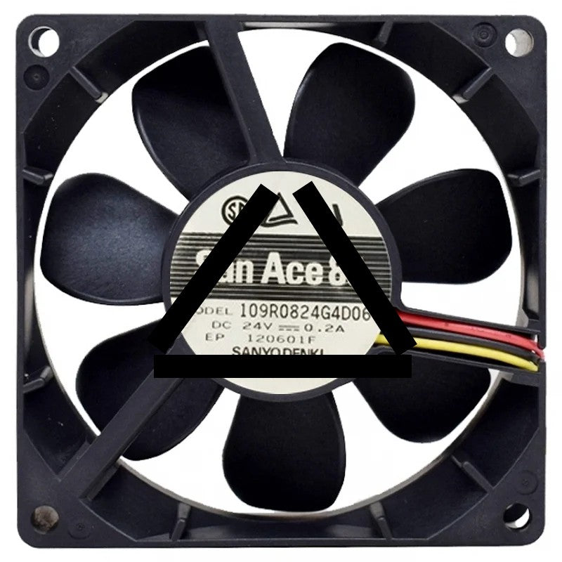 Sanyo 109R0824G4D06 DC 24V 0.2A 3 Wires Axial Cooling Fan