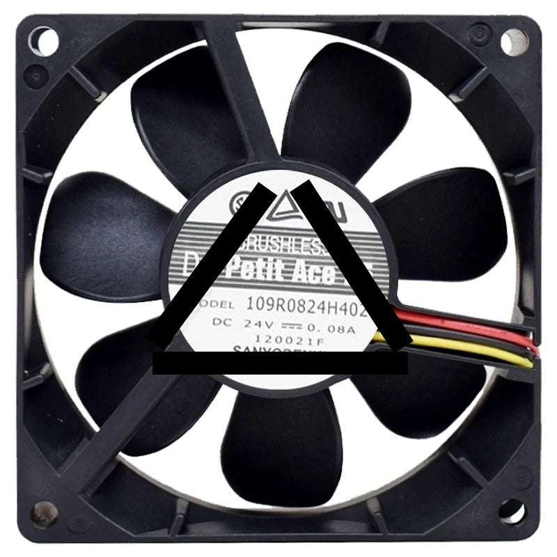 Sanyo 109R0824H402 24V 0.08A DC Brushless 3 Wires Axial Cooling Fan