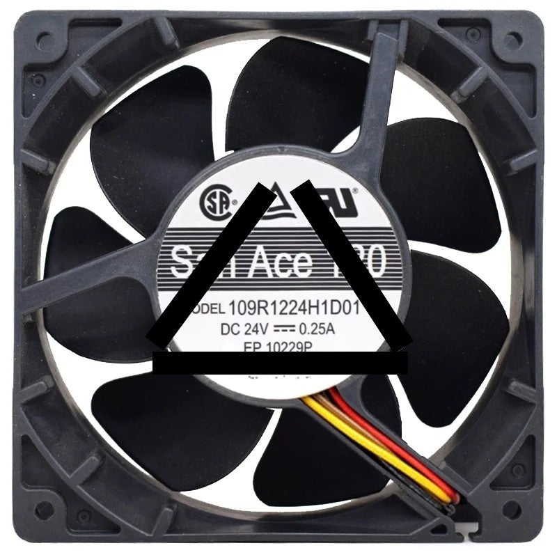 Sanyo 109R1224H1D01 DC 24V 0.25A 2 / 3 Wires Axial Fan