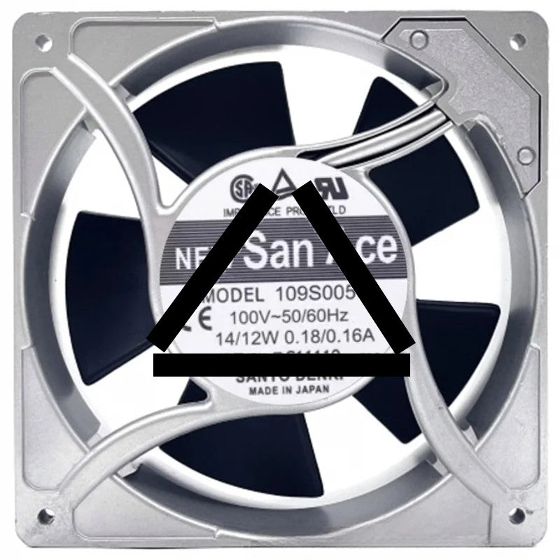 Sanyo 109S005UL 100V 0.18/0.16A 14/12W Axial Cooling Fan