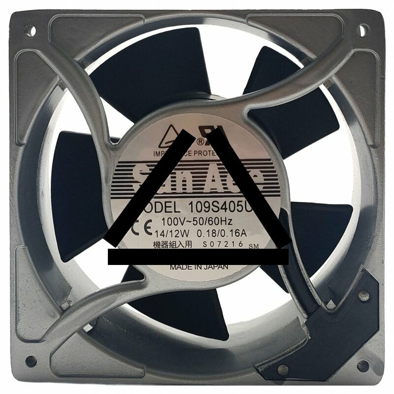 Sanyo 109S405UL AC 100V 0.18/0.16A 14/12W Impedance Protected Cooling Fan