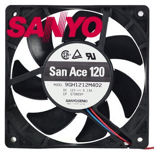 مروحة خادم صامتة SANYO 1*1*25mm ثلاثية الأسلاك 9GH1212M402 12V 125 0.12A