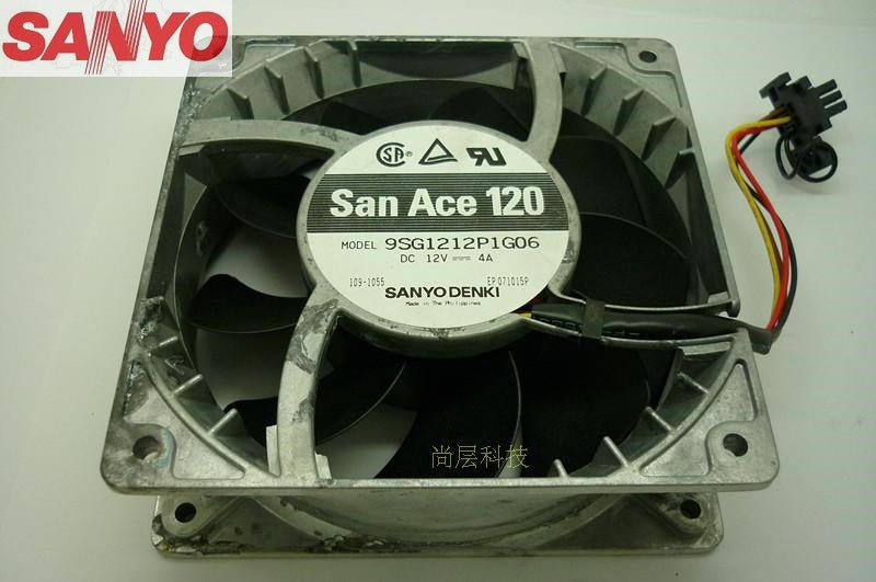 SANYO 12V 4A 9SG1212P1G06 cpu cooler heatsink axial Cooling Fan 12038 120x120x38mm 12cm