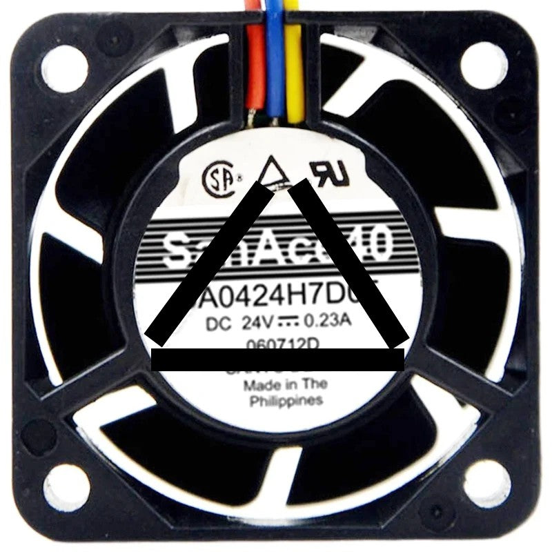 Sanyo 9A0424H7D05 DC 24V 0.23A 3 Wires Axial Cooling Fan