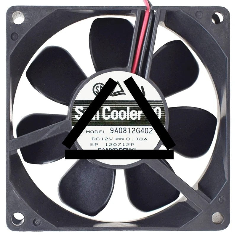 Sanyo 9A0812G402 DC 12V 0.38A 2 Wires Axial Cooling Fan