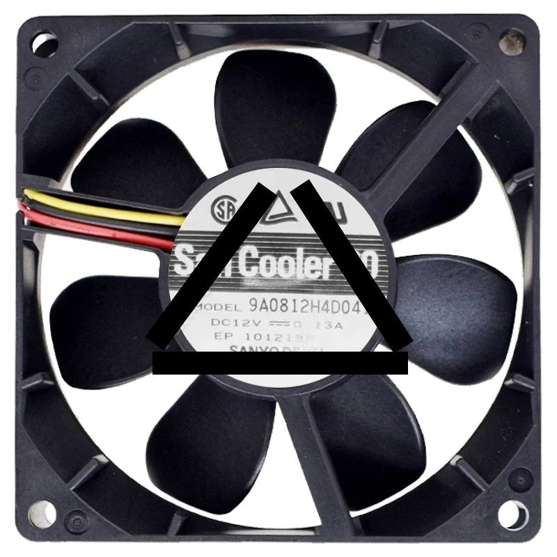 Sanyo 9A0812H4D041 DC 12V 0.13A 3 Wires Axial Cooling Fan