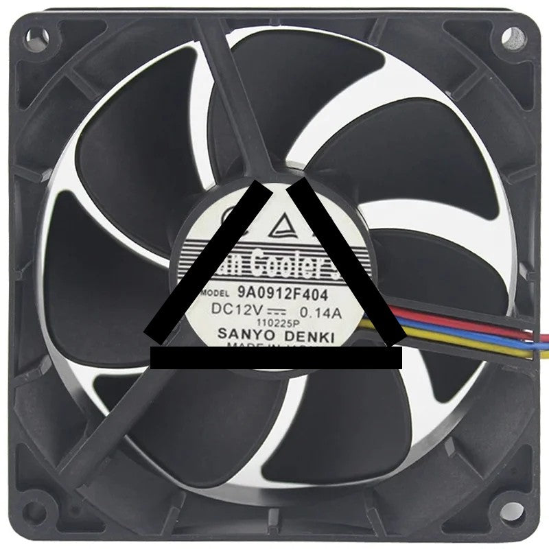 Sanyo 9A0912F404 DC 12V 0.14A 3 Wires Axial Cooling Fan