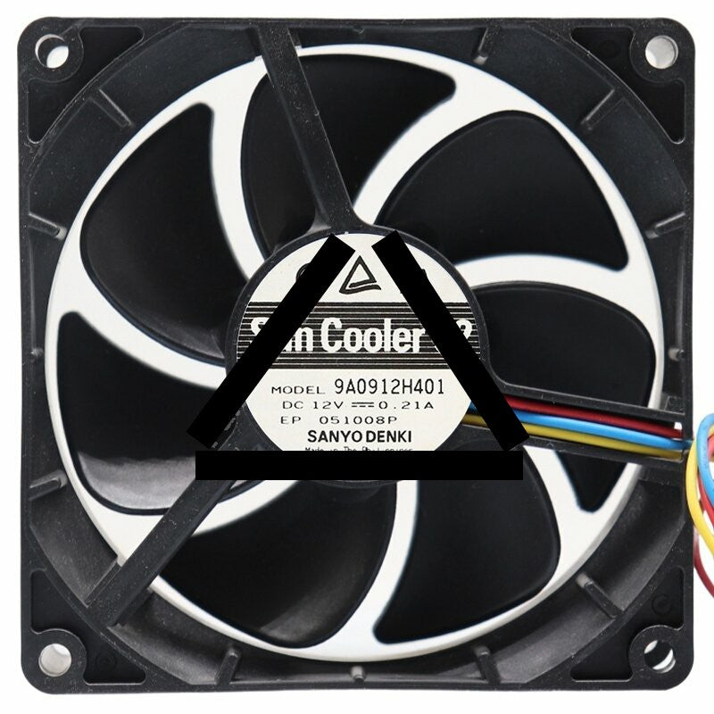 Sanyo 9A0912H401 DC 12V 0.21A 2 / 3 Wires Axial Fan