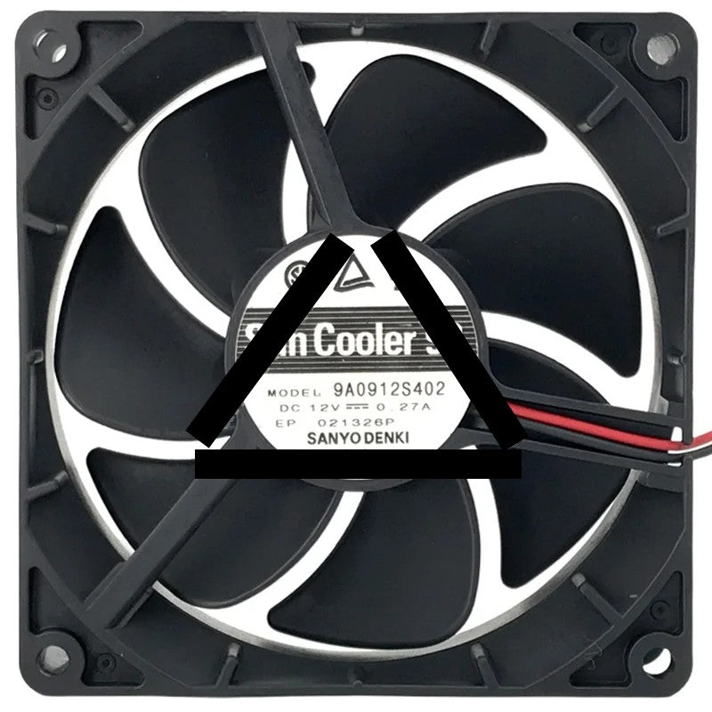 Sanyo 9A0912S402 DC 12V 0.27A 2 Wires Axial Cooling Fan
