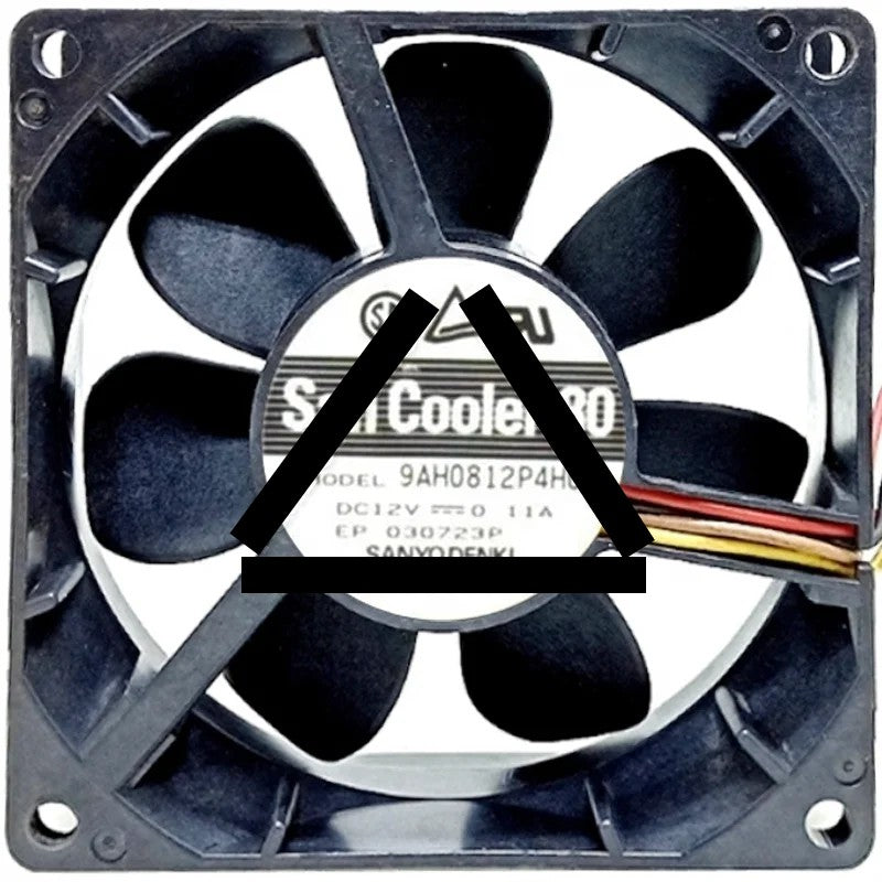 Sanyo 9AH0812P4H03 DC 12V 0.11A 4 Wires Axial Cooling Fan