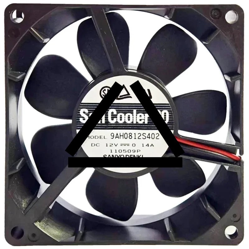 Sanyo 9AH0812S402 DC 12V 0.14A 2 Wires Axial Cooling Fan