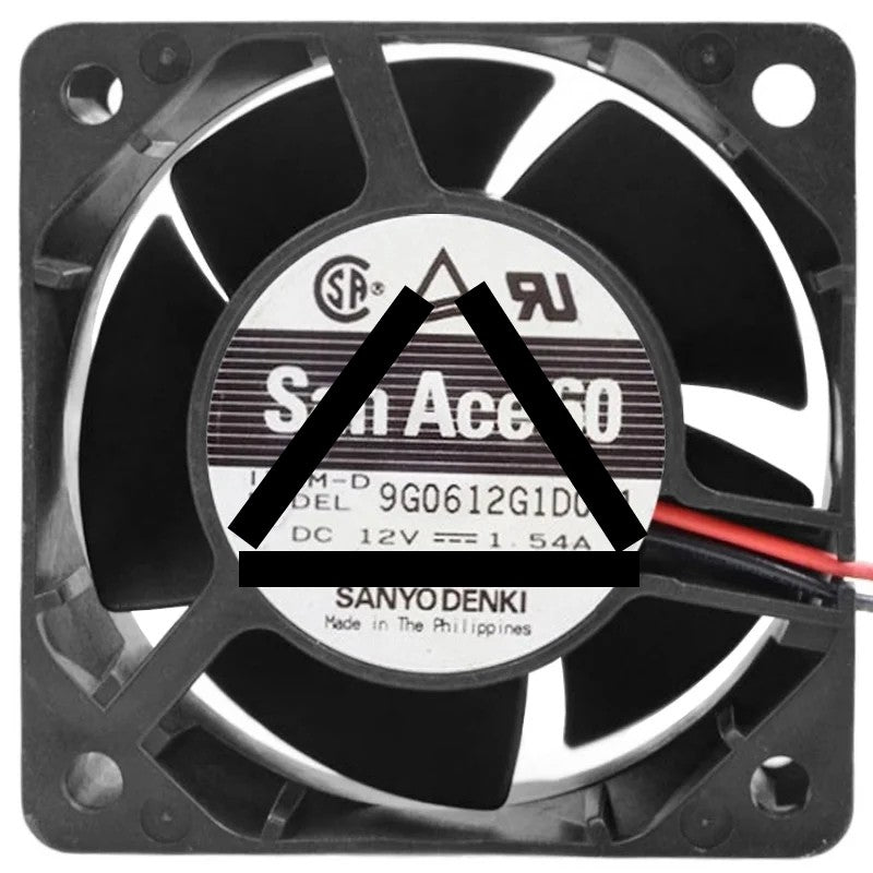 Sanyo 9G0612G1D011 DC 12V 1.54A 2 / 3 Wires Axial Cooling Fan