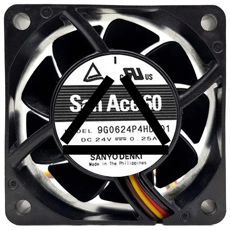 Sanyo 9G0624P4HD001 DC 24V 0.25A 4 Wires PWM Axial Cooling Fan