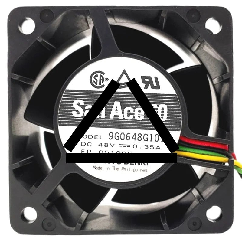 Sanyo 9G0648G101 48V 0.35A 3 Wires Axial Cooling Fan