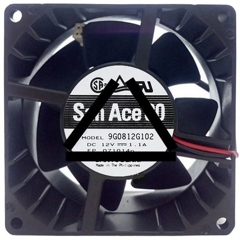 Sanyo 9G0812G102 DC 12V 1.1A 2 Wires Axial Cooling Fan