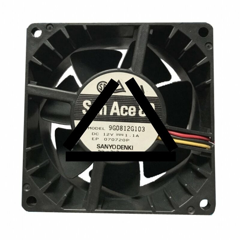 Sanyo 9G0812G103 DC 12V 1.1A 3 Wires Axial Cooling Fan