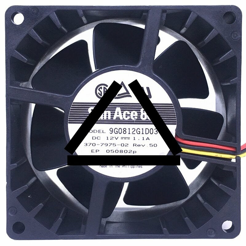 Sanyo 9G0812G1D03 12V 1.1A 3 Wires Axial Cooling Fan