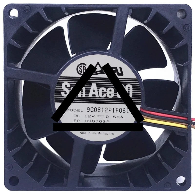 Sanyo 9G0812P1F061 DC 12V 0.58A 4 Wires PWM Axial Cooling Fan
