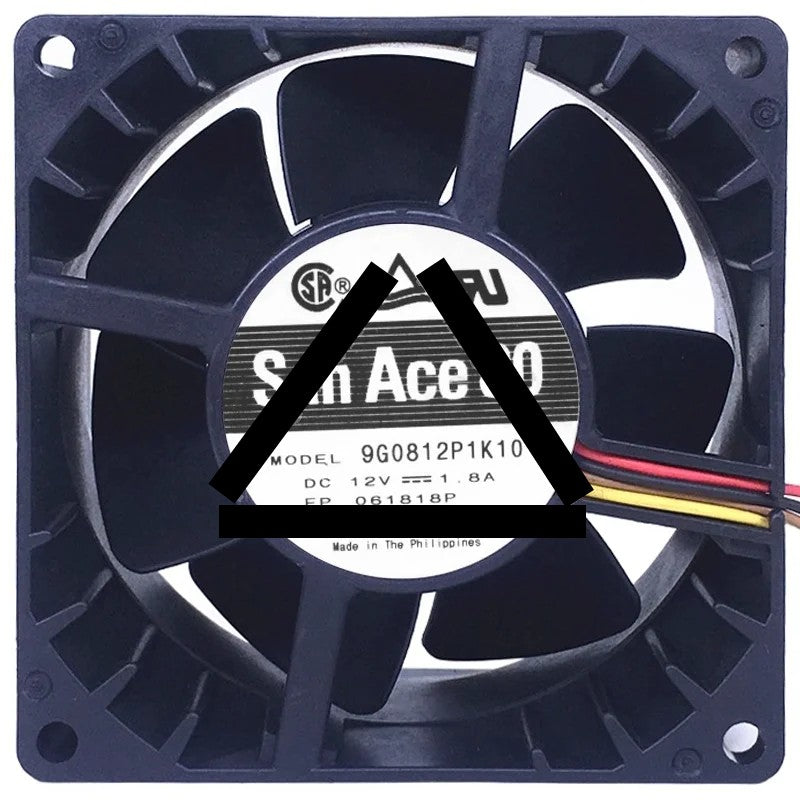 Sanyo 9G0812P1K10 DC 12V 1.8A 4 Wires Axial Cooling Fan